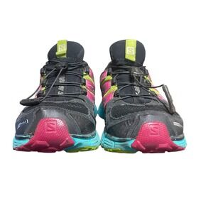 Salomon‎ Speedcross 3 Trail Running Shoes Black Pink Neon Yellow Women's 7.5